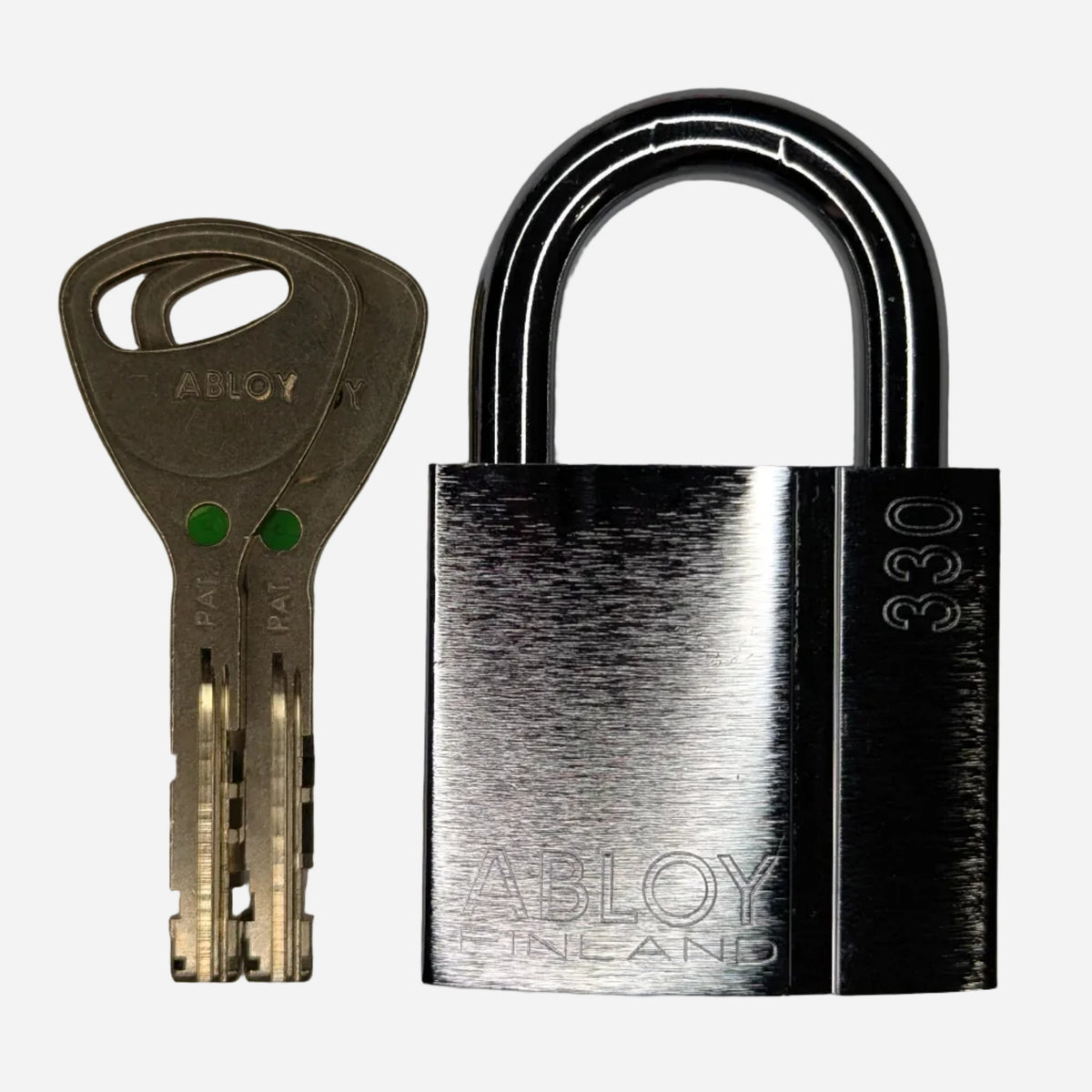 Abloy Sentry in 330 Padlock Body w. 2 Keys - Black Belt