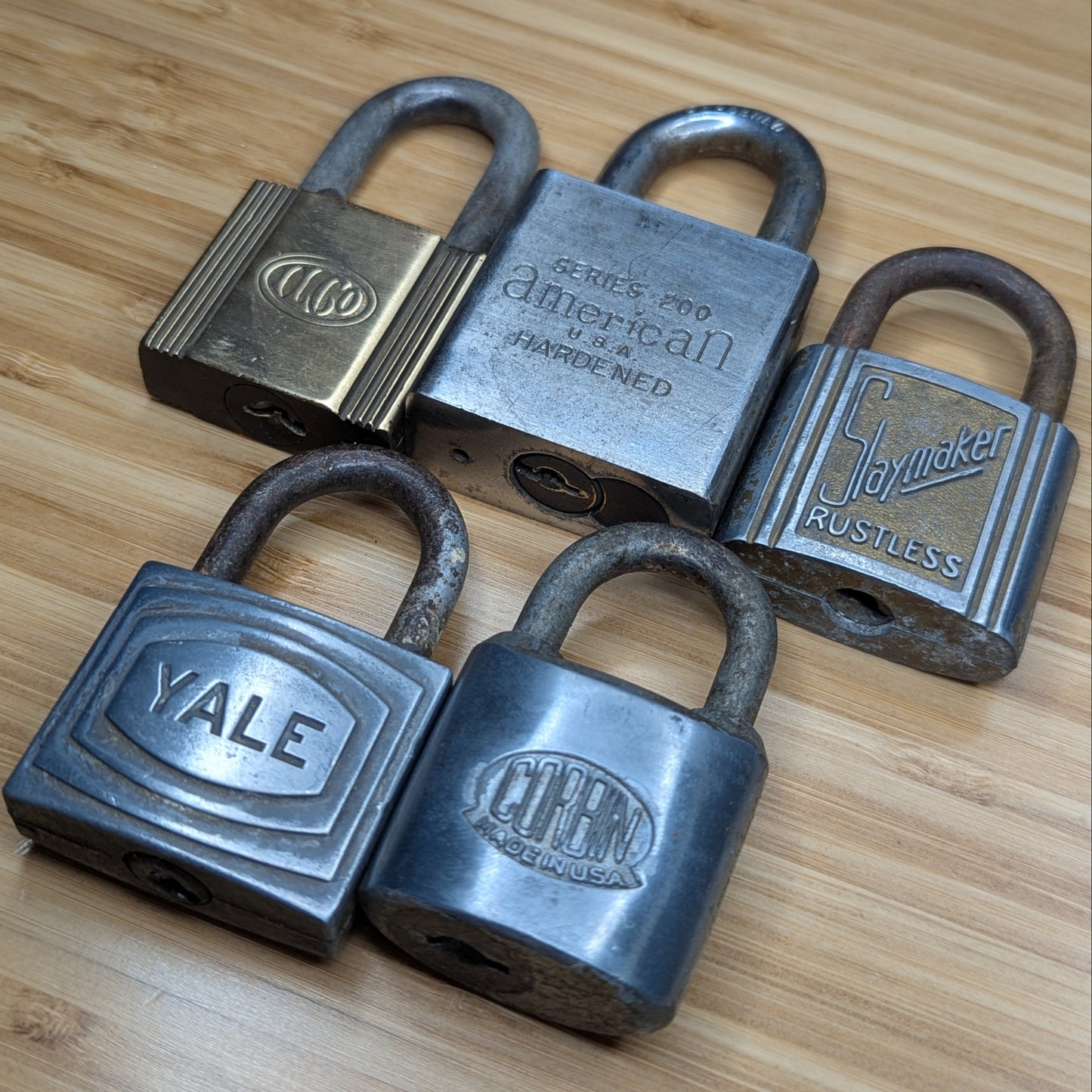 Lot of 5 Vintage Padlocks