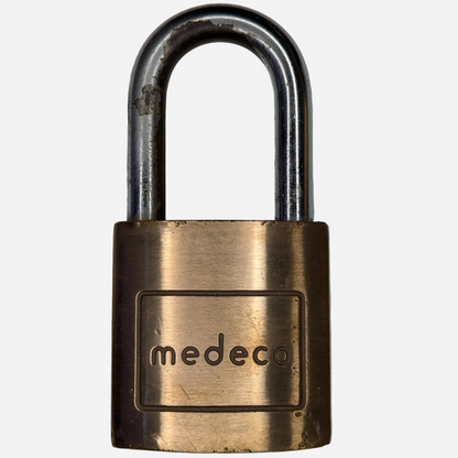Medeco Padlock w. Core - Purple/Brown Belt